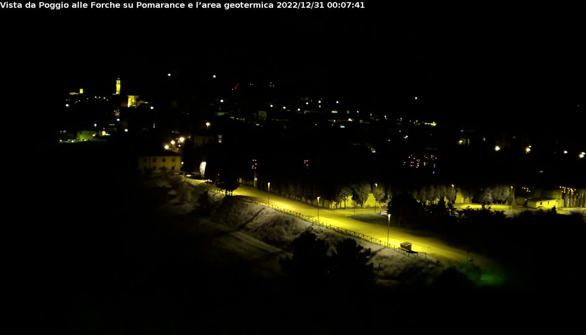 Webcam Pomarance e panoramica sulle Colline Metallifere e Cornate